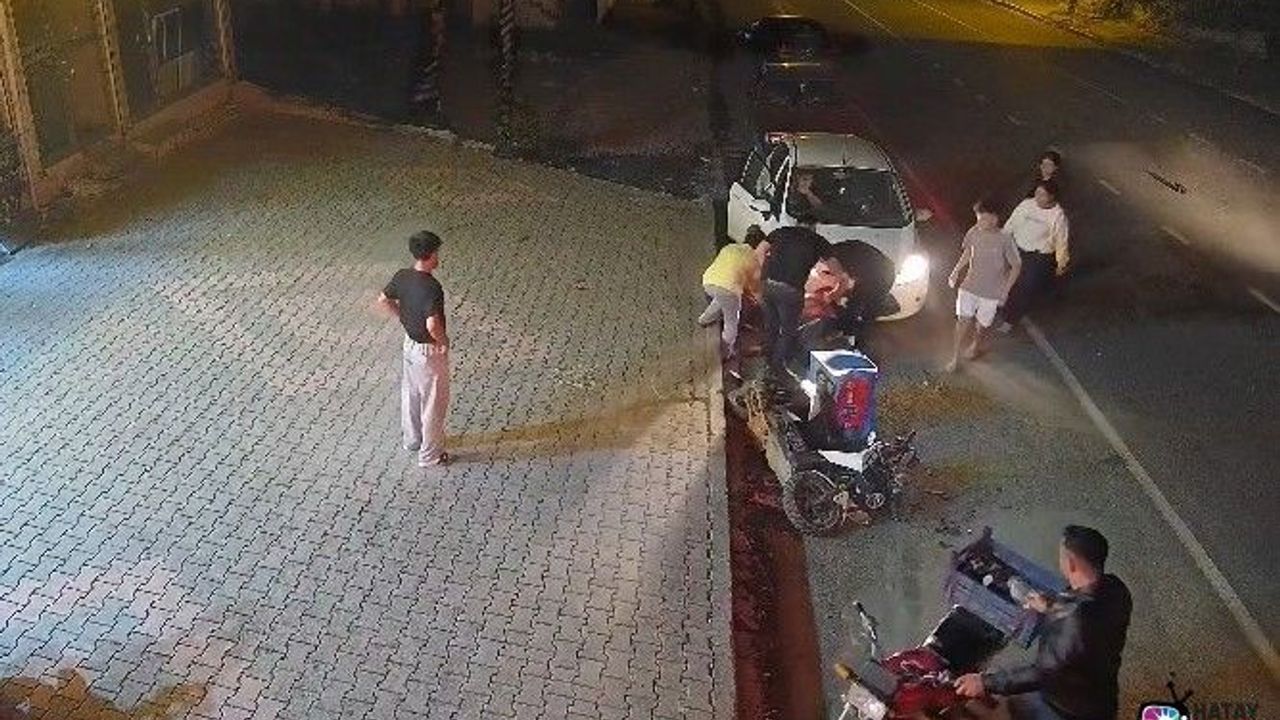 Payas'ta motosiklet kazası kamerada