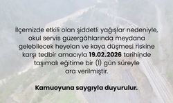 Feke'de taşımalı eğitime 1 gün ara verildi