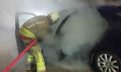 Arsuz'da otomobil yangını