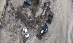 Kadirli'de selin bilançosu havadan görüntülendi