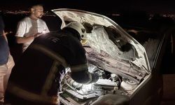 Kırıkhan'da otomobil yangını