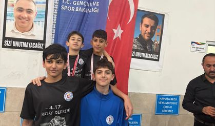 Antakya Belediyesi Yüzme Sporcularından Anma Yarışlarında Madalya Yağmuru