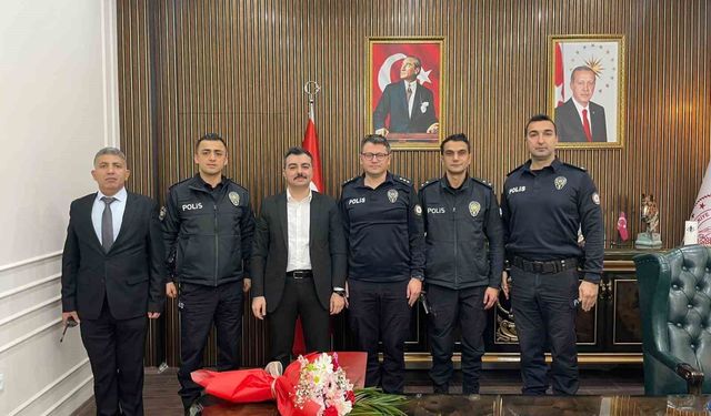 Dicle Kaymakamı Atış, Polis Haftasında emniyet personelini makamında ağırladı
