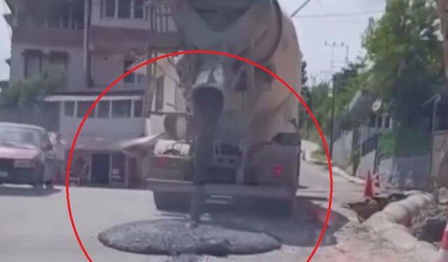 Defne’de Yola Beton Döken Mikser Sürücüsüne 50 Bin TL Ceza