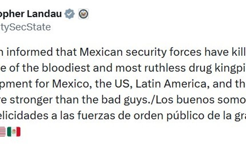 ABD'den Meksika'daki kartel operasyonu hakkında açıklama: 'El Mencho'nun öldürülmesi harika bir gelişme'