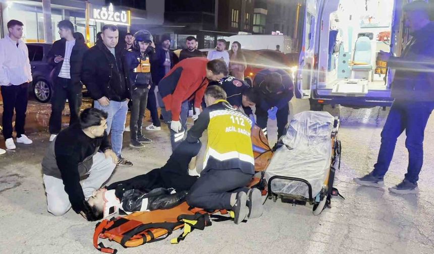 Aksaray'da otomobil ile motosiklet çarpıştı, sürücü ağır yaralı