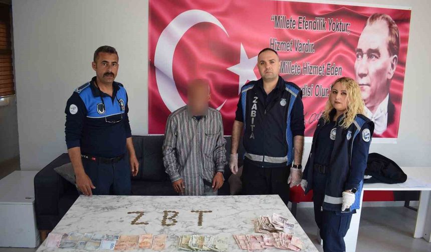 Boş cebi olmayan dilencinin üzerinden 2 bin TL para çıktı