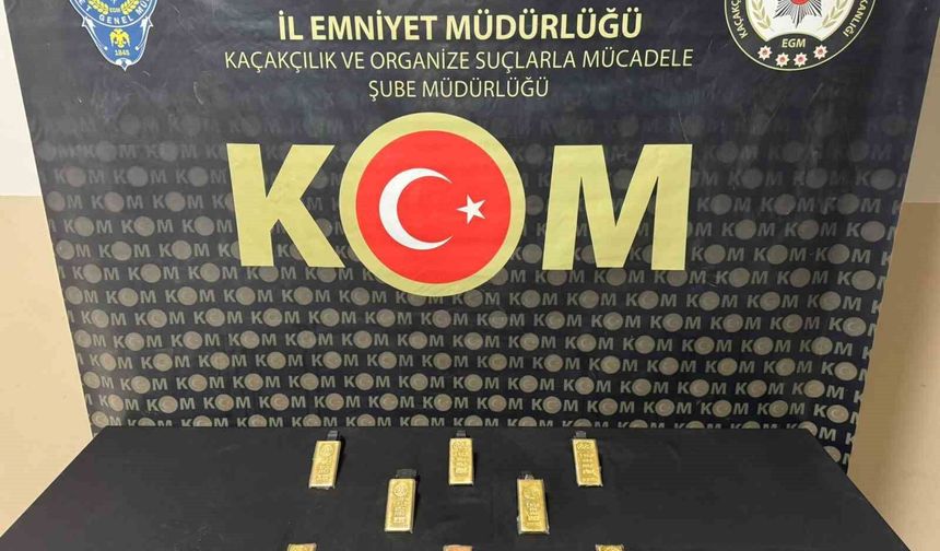 Sırt çantasında 8 kilogram gümrük kaçağı altın taşırken yakayı ele verdi
