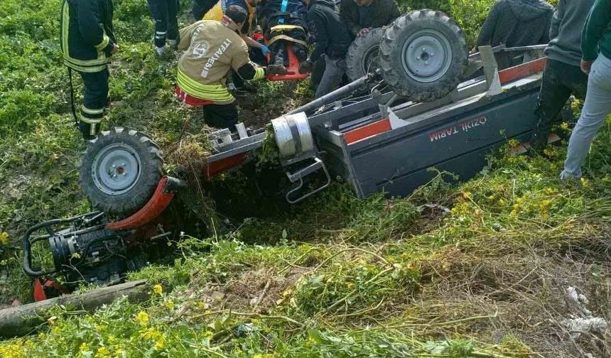 Takla atan patpatın sürücüsü hayatını kaybetti