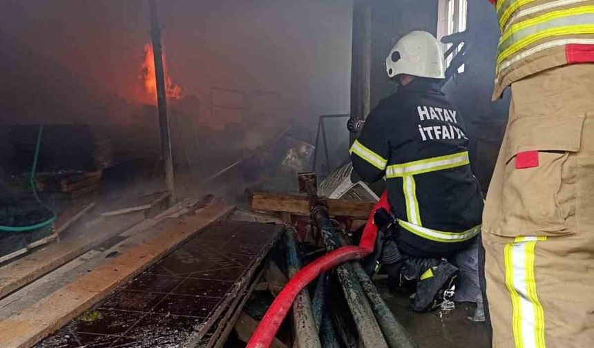 Yayladağı'nda müstakile evden alevler yükseldi