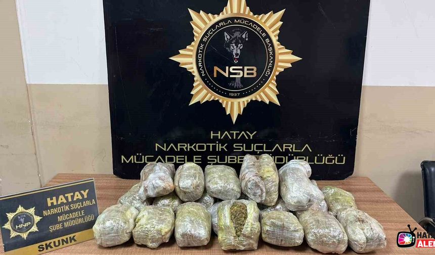 Hatay’da 8 kilo 900 gram esrar yakalandı: 4 tutuklama